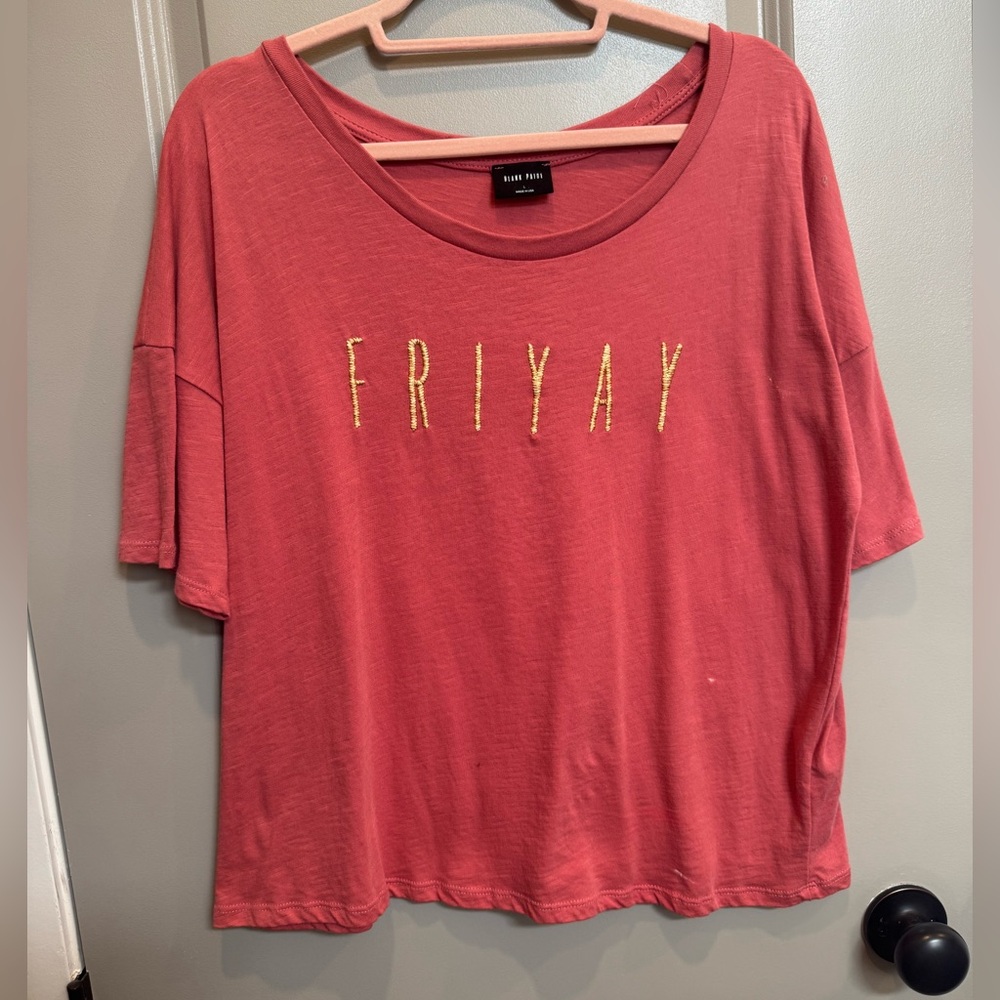 Blank Paige “FriYAY” Embroidered Tee